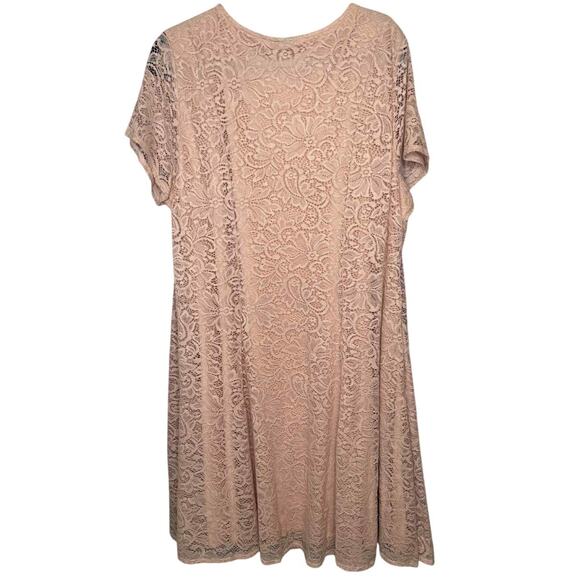 TORRID New With Tags Blush Pink Lace Trapeze Midi Dress Size 2 (18-20) - Picture 2 of 7